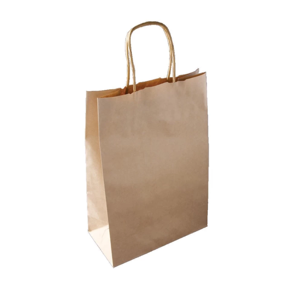 Brown Paper Bags 200pcs - Small (290mm x 180mm x 120mm)