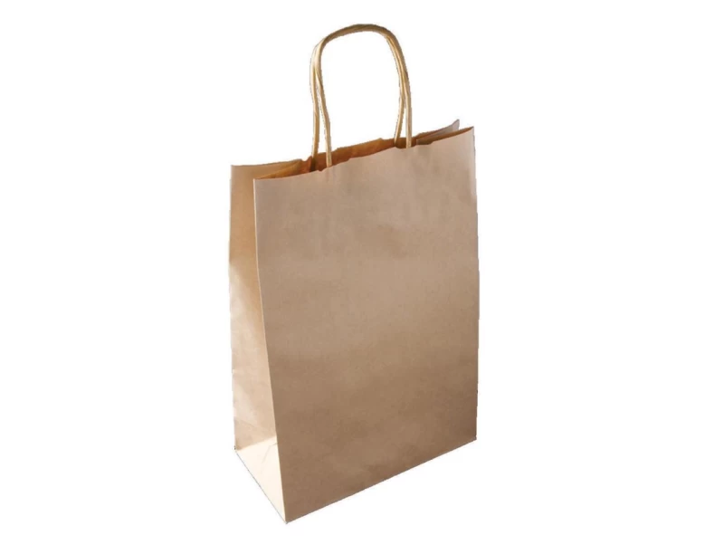 Brown Paper Bags 200pcs - Small (290mm x 180mm x 120mm)