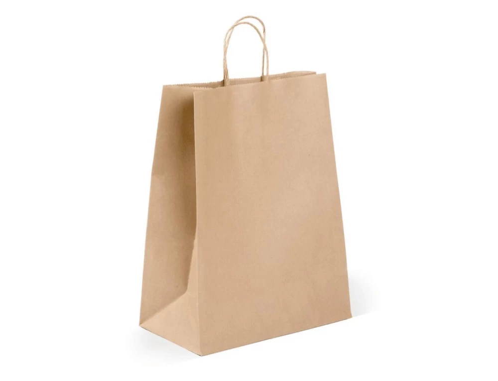 Brown Paper Bags 200pcs - Large (390mm x 320mm x 160mm)